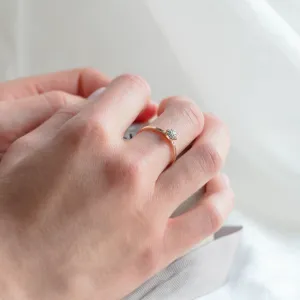 Pavé engagement ring with moissanites LUCY Thumbnail