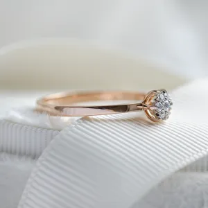 Pavé engagement ring with moissanites LUCY Thumbnail