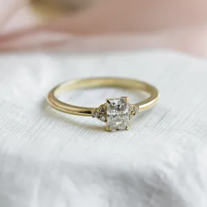 Elegant engagement ring with moissanites BIBIANA Thumbnail