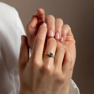 Cluster lab grown anniversary ring for her VAIANA