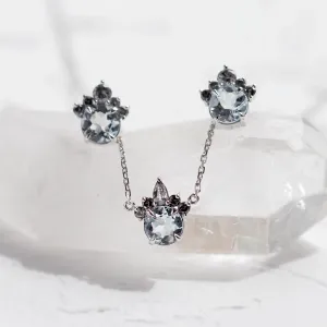 Set šperků s akvamaríny a salt and pepper diamanty BELLASIN