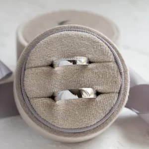 TRADITION wedding rings shown together, with diamonds on the women's ring