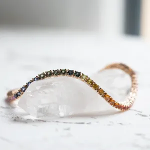 Rainbow sapphire bracelet MOSAICAN