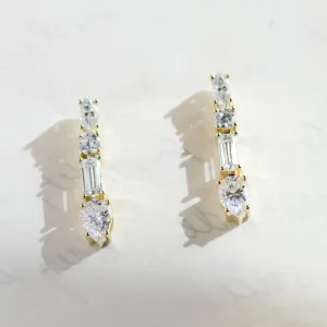 MARINA dangle earrings with certified moissanites in multiple shapes