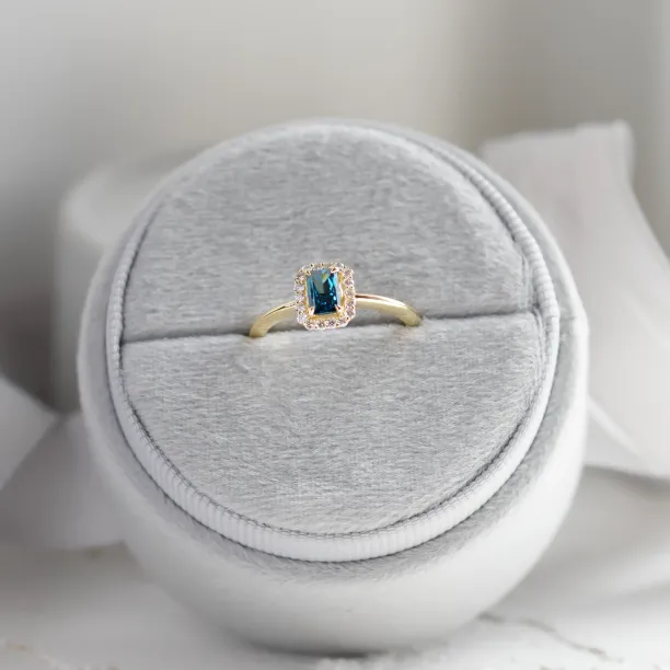 MILLIE lab-grown diamond engagement ring shown in a full product view