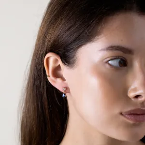 Dangle sapphire diamond earrings CINZIA