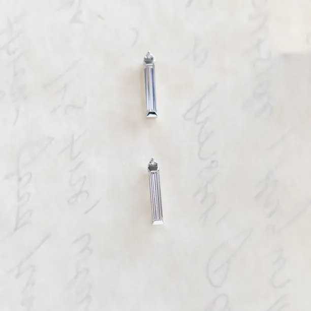 FELICIS moissanite and diamond earrings shown separately