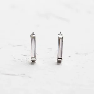 Moissanite and diamond earrings FELICIS