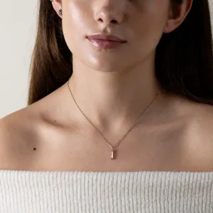 Moissanite and diamond minimalist pendant FELICE