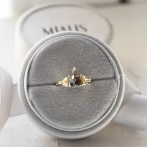 Zásnubní prsten ECLIPSE s hruškovitým diamantem salt and pepper