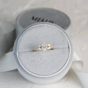 CAIRA engagement ring with lab-grown diamonds in a wider display view