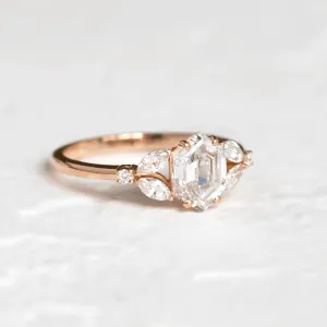 CAIRA lab-grown diamond engagement ring in an angled close-up