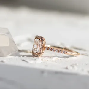 Side view of the CELESTE lab-grown diamond engagement ring