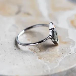 Angled view highlighting the band and setting of the KYLEEN engagement ring