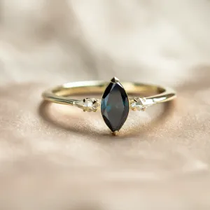 Lab created blue diamond ring ADINA