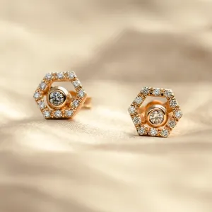 Lab-grown diamond earrings with interchangeable gemstones KYLE