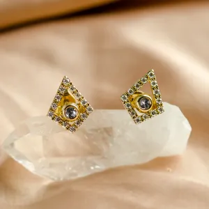Kite náušnice JAY s laboratorními diamanty a vyměnitelnými centrálními salt and pepper diamanty