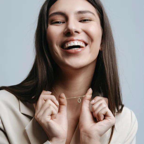 Marquise lab-grown diamond necklace HAILEY Image