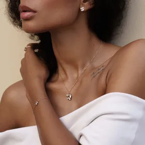 Earrings and necklace set HEARTBEAT