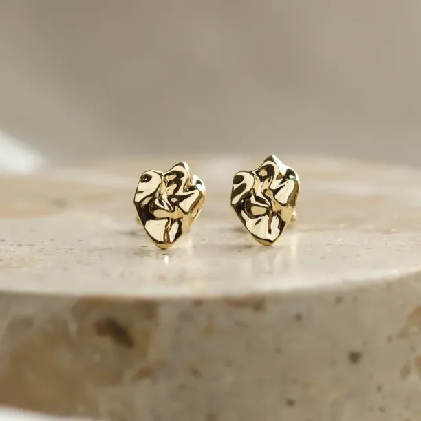 Pair of HEARTBEAT earrings with organic heart-inspired shapes