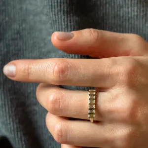 Unique baguette cut moissanite ring VANELLE Thumbnail