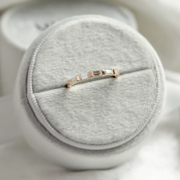 Unique baguette cut moissanite ring VANELLE Image