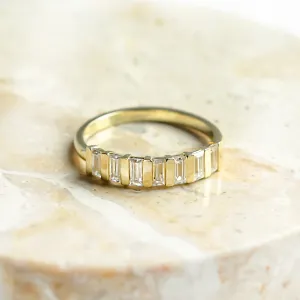 Unique baguette cut moissanite ring VANELLE Thumbnail