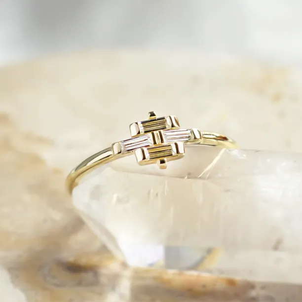 Baguette cut moissanite ring VANE Image
