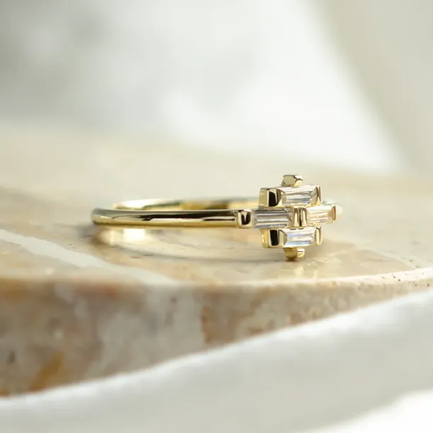Baguette cut moissanite ring VANE Image