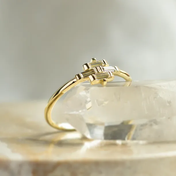 Baguette cut moissanite ring VANE Image