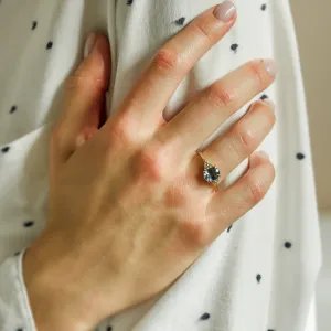 Blue sapphire and diamond engagement ring STEFANIE Thumbnail