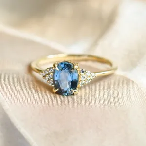 Blue sapphire and diamond engagement ring STEFANIE Thumbnail