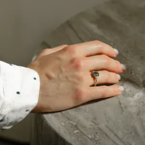 Blue sapphire and diamond engagement ring STEFANIE Thumbnail