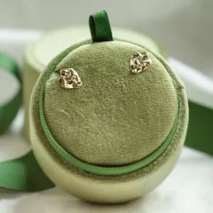 Pair of CHÉRIE gold heart-shaped earrings