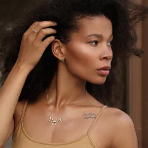 Pair of minimalist gold wave earrings MIGNON