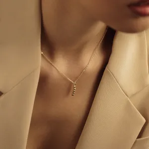 Minimalist gold necklace with diamond CORINNE