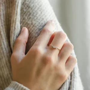 Curved diamond ring KALIA Thumbnail