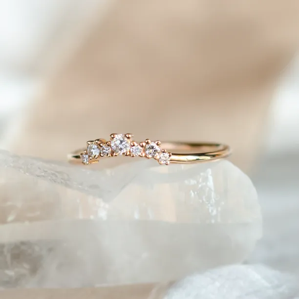 Curved diamond ring KALIA Image