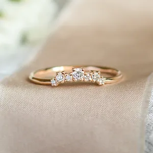 Curved diamond ring KALIA Thumbnail