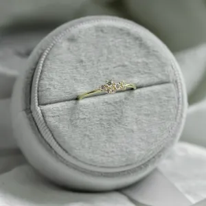 Gold cluster ring with natural or lab grown diamonds VENICE Thumbnail