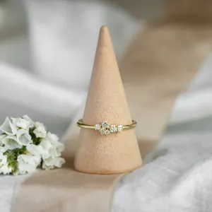 Gold cluster ring with natural or lab grown diamonds VENICE Thumbnail
