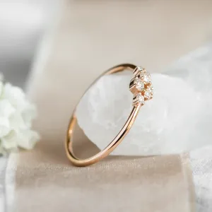 Gold cluster ring with natural or lab grown diamonds VENICE Thumbnail