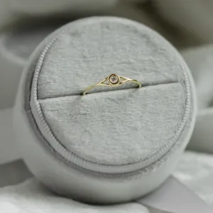 Gold diamond engagement ring INEZ Thumbnail