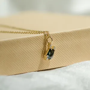 Gold pendant with asymmetrical sapphires and diamonds TRIX Thumbnail