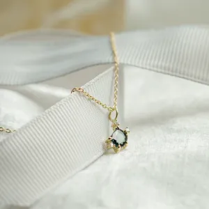 Gold pendant with asymmetrical sapphires and diamonds TRIX Thumbnail