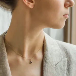 Gold pendant with asymmetrical sapphires and diamonds TRIX Thumbnail