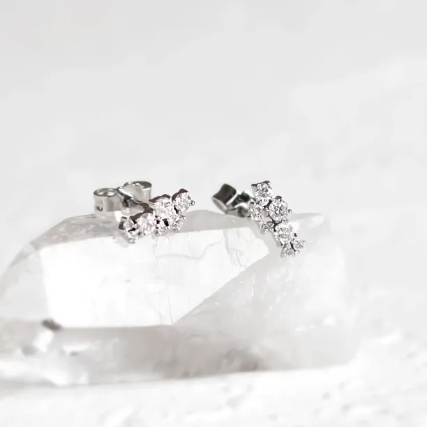 ELLY diamond earrings from the jewellery set in white gold