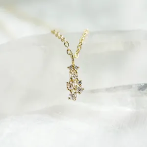 Close-up of the diamond pendant from the ELLY jewellery set