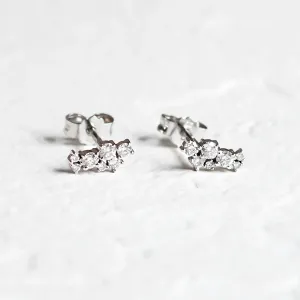 Close-up of ELIN diamond cluster earrings