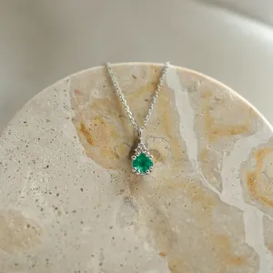Gold emerald and diamond pendant LANA Thumbnail